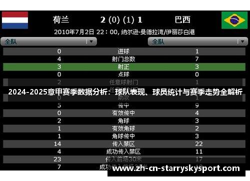 2024-2025意甲赛季数据分析：球队表现、球员统计与赛季走势全解析