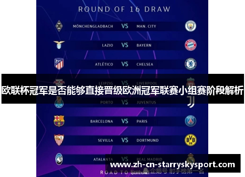 欧联杯冠军是否能够直接晋级欧洲冠军联赛小组赛阶段解析